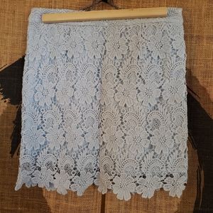 Forever 21 Floral Crochet Skirt